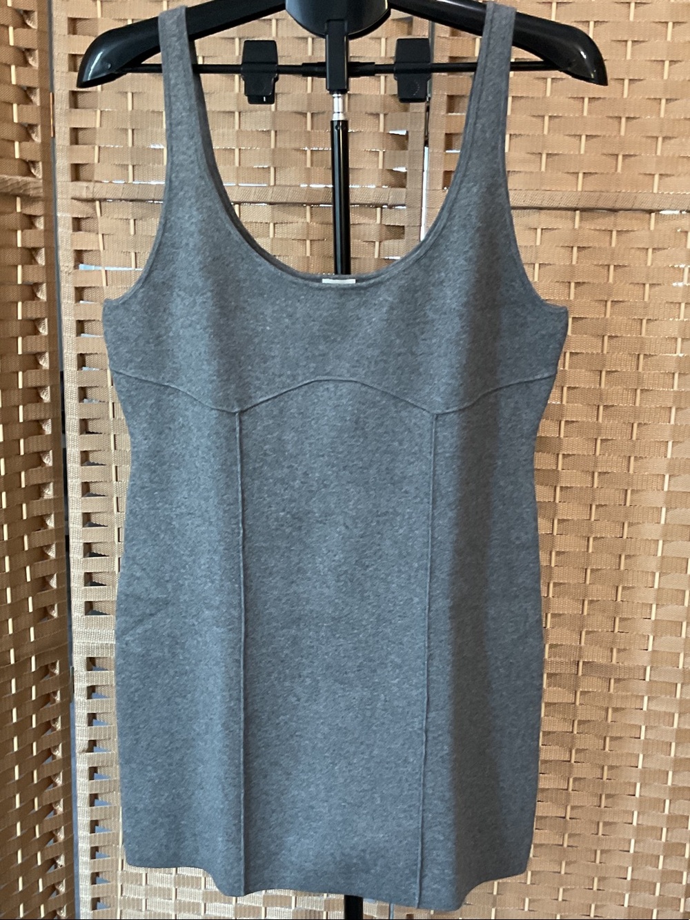 Calvin Klein Gray Scoop Neck Mini Dress